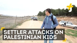 Palestinian Kids Dodge Settler Attacks