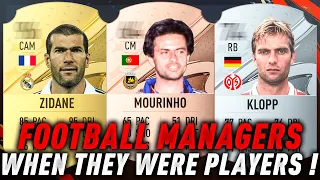 FOOTBALL MANAGERS WHEN THEY WERE PLAYERS! 🤯 FT. ZIDANE, MOURINHO, KLOPP...