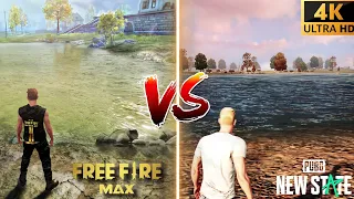 FREE FIRE MAX (BERMUDA MAX) VS PUBG NEW STATE COMPARISON IN 2021