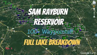 Sam Rayburn Reservoir - LAKE BREAKDOWN - Where to locate the BASS