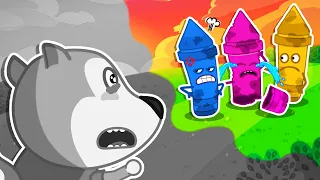 No No Crayons, Don't Take Lycan's Colors Away! 🐺 Funny Stories for Kids @LYCANArabic