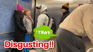 Fat Old Man Farts On People in the Elevator Part 1!! (There's No Escape)