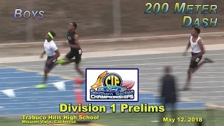 2018 TF - CIF-ss Prelims (D1) - 200 (Boys, 5 Heats)