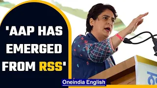 Priyanka Gandhi Vadra says AAP emerged from RSS at a rally in Punjab | Oneindia News