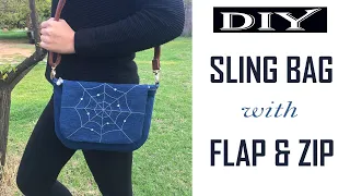 DIY JEANS BAG | SLING BAG | CROSS-BODY BAG | RECYCLED JEANS BAG | BAG SEWING TUTORIAL