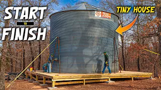 ( START to FINISH ) Grain Silo Build Time-Lapse for TINY HOUSE!