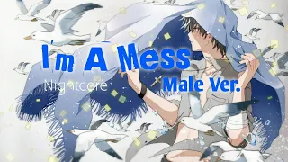 Nightcore | I'm A Mess - Bebe Rexha | Male Version | Lyrics