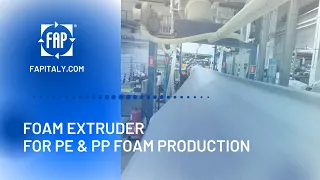 FOAM EXTRUSION COMPLETE LINE FOR HIGH THICKNESS PE FOAM PRODUCTION