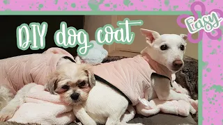 30 Minute easy DIY dog coat + Free pattern 2020. HOW to sew a DOG coat