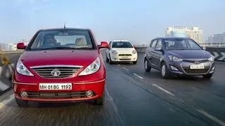 Tata Vista D90 Vs Hyundai i20 CRDi Vs Fiat Punto 90HP | Comparison Test | Autocar India