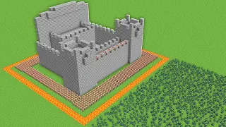 Minecraft BABY VILLAGER BUILD a protected CASTLE from BABY ZOMBIE