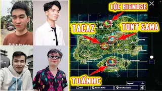 PUBG Mobile - Siêu Thử Thách 4 Youtuber Nhảy 4 Khu Cực Cháy :Tony Sama, Tacaz, Lộc Bignose, TuấnHC