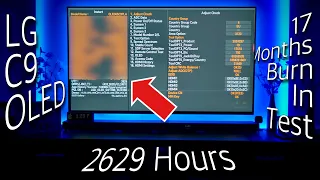 LG C9 OLED - 17 Months Later - Burn in Test!  2629 Hours Usage!
