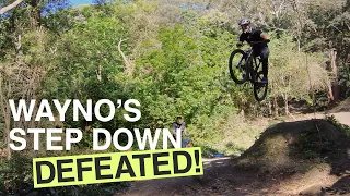 Conquering Wayno's step down! Finally hit this big jump at Bulli MTB