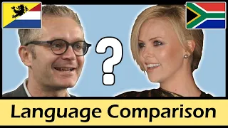 Charlize Theron and Belgian Interviewer | Afrikaans & Dutch Compared