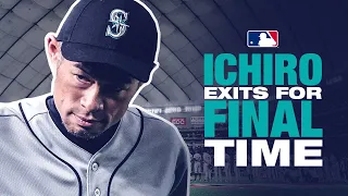 Ichiro exits his final game to a rousing ovation