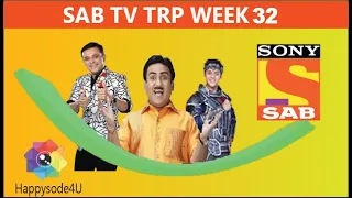 Sony Sab Tv week 32 Offline TRP  sab tv week 32 Offline trp  Wagle Ki Duniya, JCPKH, TMKOC