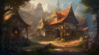 Medieval Village Ambience | Medieval Lute Music | Peaceful Medieval Town