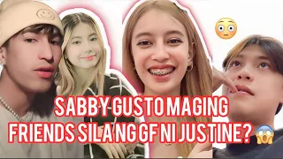 SABBY GUSTO MAGING FRIENDS SILA NG GF NI JUSTINE? 😱😳🥰 #yabby YAJI PAPAYAG KABA? 🤔