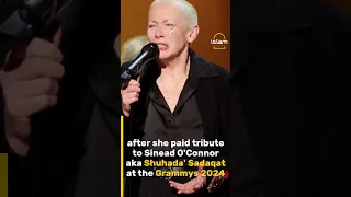 Grammys 2024: Moment Annie Lennox calls for a ceasefire in Gaza during Sinead O'Connor tribute