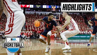 Illinois at Wisconsin | Highlights | Big Ten Men's Basketball | Jan. 28, 2023