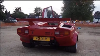 1983 Lamborghini Countach 5000 S startup, revs and acceleration - V12 sounds!