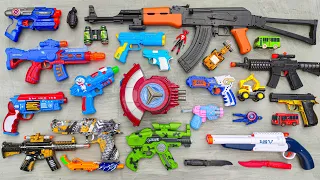 Collecting Senapan NERF war GUNS, Senapan Pistol, Gear Light AK47 Gun, Sniper Rifle, Spiderman Gun