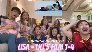 COUSINS REACT TO LILI's FILM #1, #2, #3 and #4 - LISA Dance Performance Video