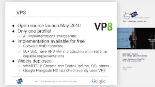 Video delivery in WebRTC - VP8, VP9 and beyond