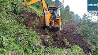 New Hilly Narrow Track Construction-JCB Backhoe Loader-Hilly Road