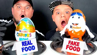 ФЕЙК против Настоящей Еды | FAKE Food vs REAL Food Challenge