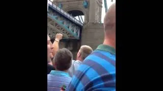 Millwall let em come on the boat at tower bridge