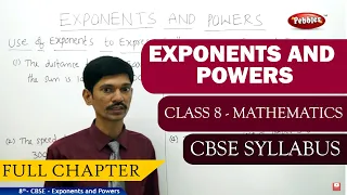#Exponents and Powers full lesson | Mathematics | Class 8 | CBSE Syllabus