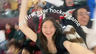 my FIRST ever hockey game & making history w/ PWHL