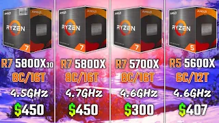 RYZEN 7 5800X3D vs RYZEN 5800X vs RYZEN 5700X vs RYZEN 5600X | Test in 5 Games | 1440p