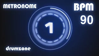 [드럼존] 메트로놈 90 BPM - Metronome - Click & Voice ( 1 hour )