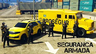 ESCOLTA ARMADA É ALVO DE CRIMINOSOS FORTEMENTE ARMADOS | GTA 5 VIDA POLICIAL