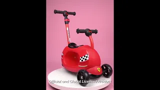 FERRARI FOLDABLE TWIST SCOOTER (2 IN 1)FOR KIDS WITH ADJUSTABLE HEIGHT, LED LIGHTS (MEDIUM)