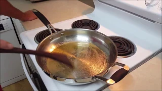 Making a stainless steel pan non-stick
