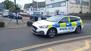 Sussex Police Ford Focus Responding Past East Grinstead Fire Station