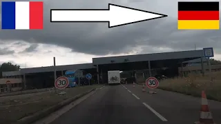France - Germany / Crossing The Border By Car
