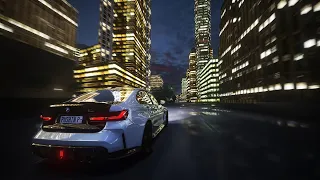 Swerving through traffic on FDR New York with BMW M3 G80 Comp Pushin P
