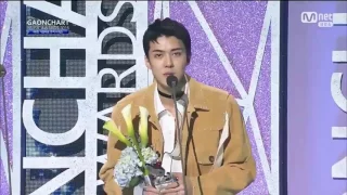 170222  Sehun세훈 & EXO엑소 won The Artist of Fan Choice Award   6th Gaon Chart K Pop Awards