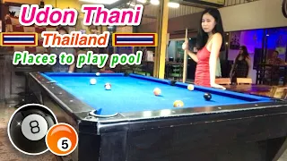 Playing Pool in Udon Thani, Thailand