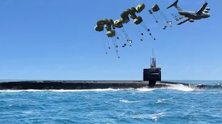 US Radical Technique to Resupply Nuclear Submarine in Middle of the Ocean
