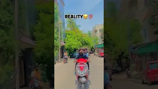 Expectation vs reality 😂💯..!!  #funnyvideo #comedyshorts #bgm #myversion #bikeride #kadhal en kaviye