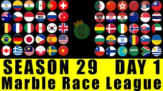 Marble Race League Season 29 Day 1 Marble Race in Algodoo / Marble Race King