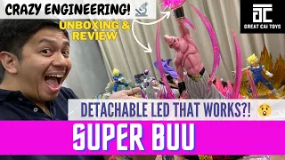 KD Collectibles Majin Buu / Super Buu UNBOXING & REVIEW | ENGINEERING on the LEDS & AURA is CRAZY! 🚀