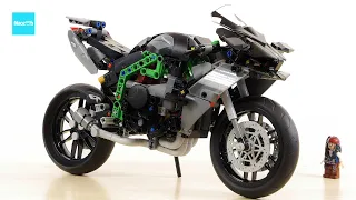 レゴ テクニック Kawasaki Ninja H2R 42170 ／ LEGO Technic Kawasaki Ninja H2R Motorcycle Speed build & Review