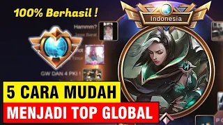 CARA MUDAH MENJADI TOP GLOBAL HERO (100% SUPREME) | Mobile Legends Indonesia